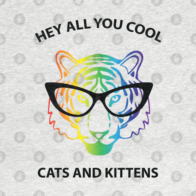 Hey all you cool cats and kittens - rainbow face by grafart